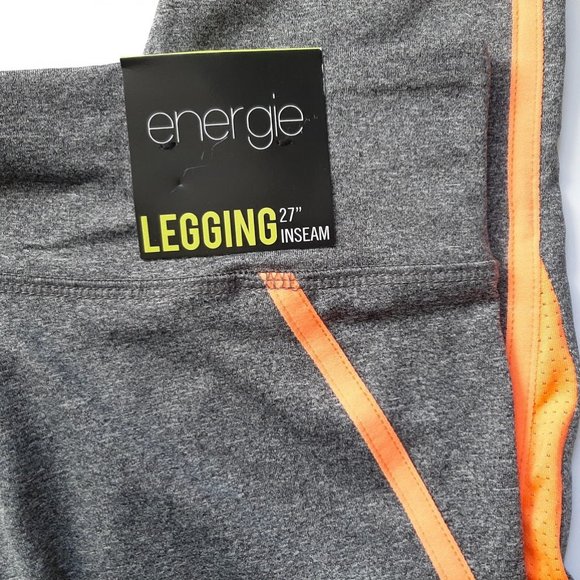 SOLD! Energie Jr Slimming Heather/Orange Legging M - Picture 3 of 11